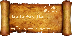 Helmly Veronika névjegykártya